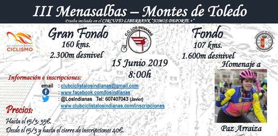 La III Marcha Ciclista Gran Fondo y Fondo Menasalbas